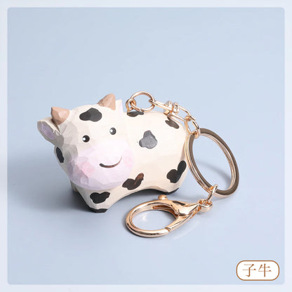 【2個でお得！組み合わせ自由】【名入れ木製キーホルダー ペア｜十二支】手作り キーホルダー 名入れ無料 可愛い 彼女/妻/友達への贈り物 誕生日プレゼント 癒し 干支 キーチェーン バッグチャーム 犬グッヅ 幸運 お守りストラップ