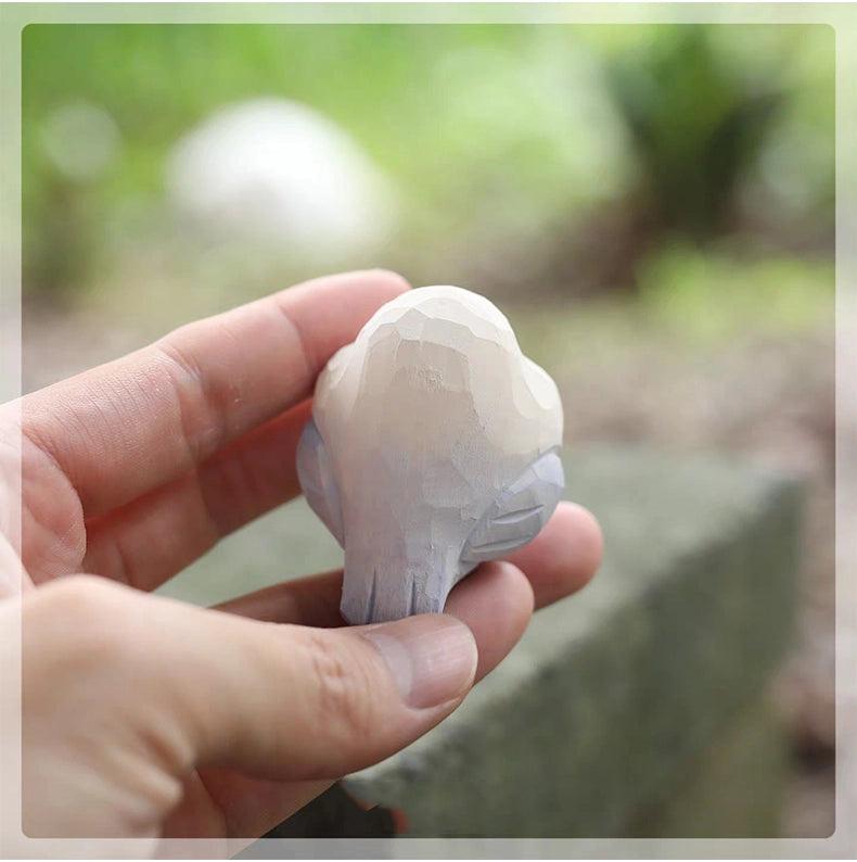 【名入れ｜2点セット｜ラッピング付き】ミニチュア 鳥 可愛い 手作り 木彫り 鳥グッズ 置物 癒し 厄除け オブジェ 小さい 玄関 風水 引越し祝い 贈り物 プレゼント 幸運 木製 雑貨