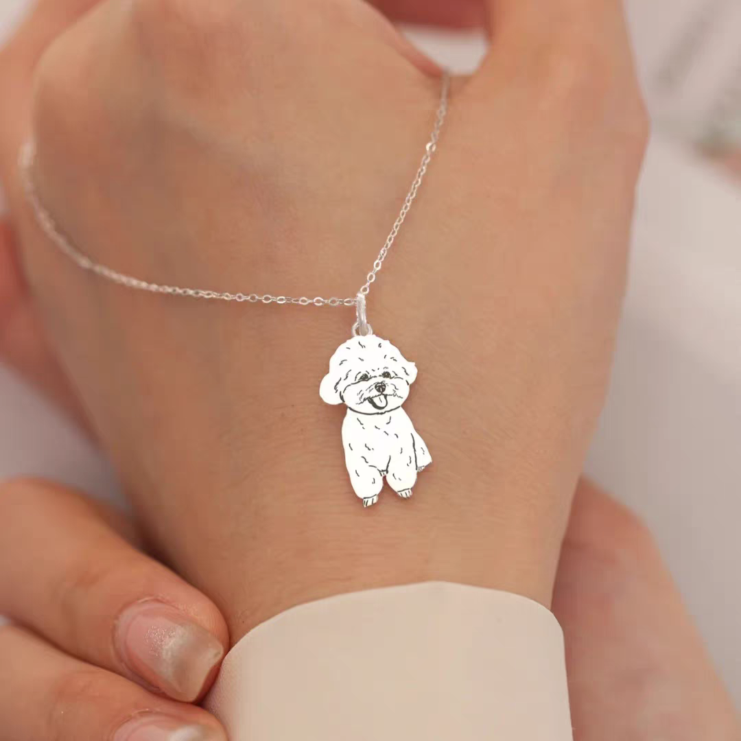 【写真入り 名入れ】シルバー925 ネックレス S925 シルバー 金属アレルギー対応 レディース ペンダント オーダーメイド オリジナル ペット プレゼント ギフト ペット供養 思い出 オーダー オリジナルグッズ メモリアルグッズ