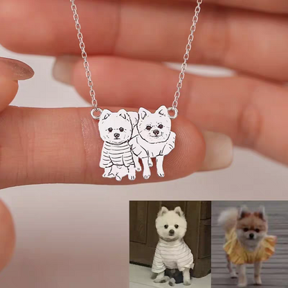 【写真入り 名入れ】シルバー925 ネックレス S925 シルバー 金属アレルギー対応 レディース ペンダント オーダーメイド オリジナル ペット プレゼント ギフト ペット供養 思い出 オーダー オリジナルグッズ メモリアルグッズ