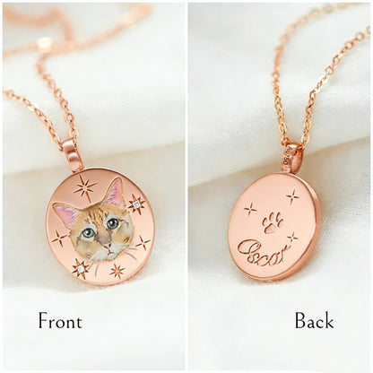 【写真入り 名入れ】ネックレス ステンレス ペンダント 金属アレルギー対応 写真 レディース ペンダント オーダーメイド オリジナル ペット プレゼント ギフト ペット供養 思い出 オーダー オリジナルグッズ メモリアルグッズ