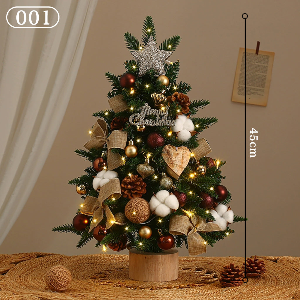 クリスマスツリー ledライト付き オーナメント付き 卓上 飾り おしゃれ 北欧 ナチュラル 足隠し 60cm 45cm 40cm クリスマスグッズ