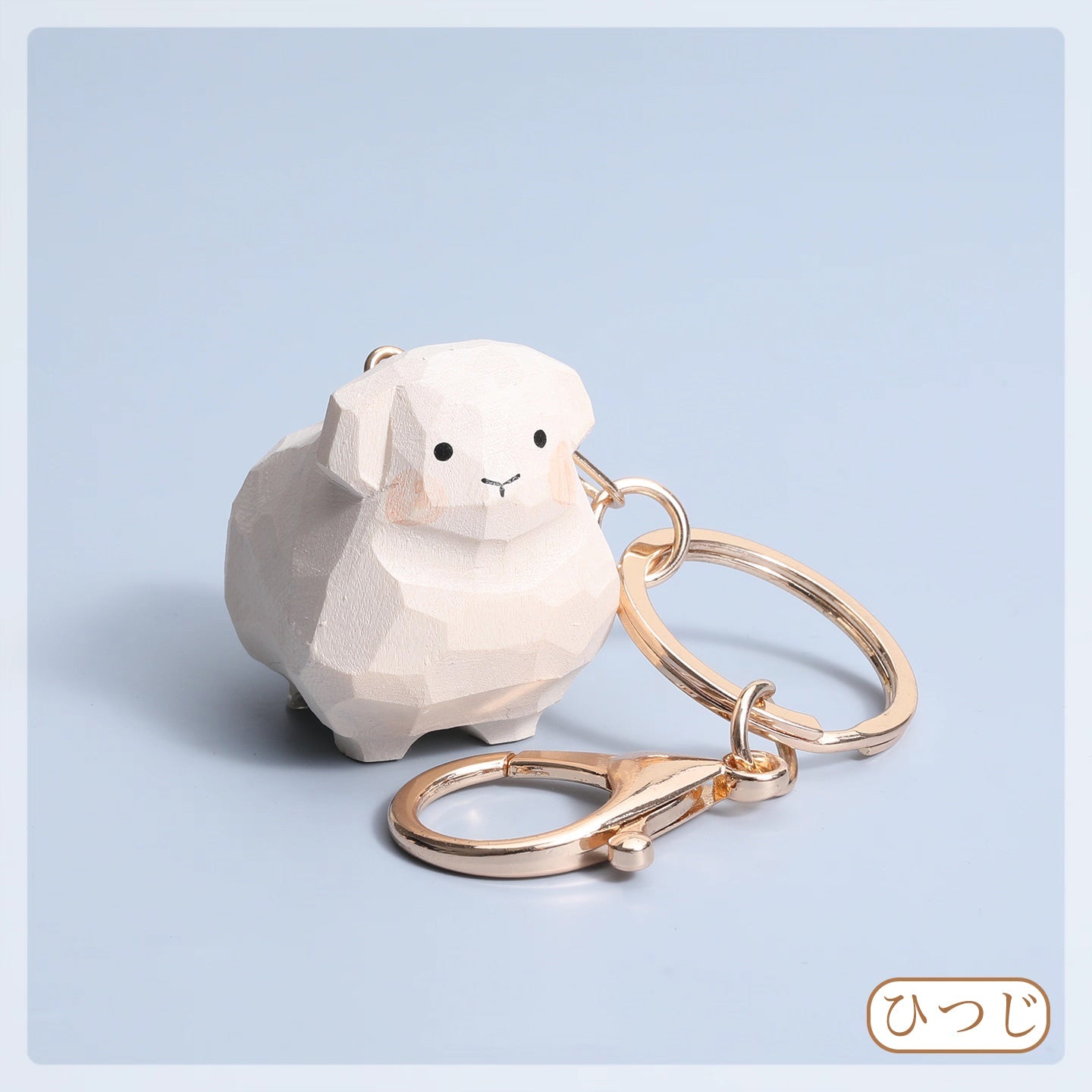 【2個でお得！】【名入れキーホルダー｜ペア】動物キーホルダー 木製 キーホルダー 木彫り 名入れ 可愛い 彼女/妻/友達への贈り物 誕生日プレゼント 手作り 癒し 干支 キーチェーン 犬グッヅ 幸運 - RabbPig
