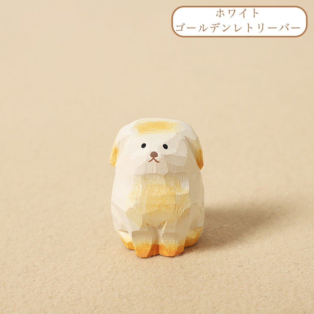 【2個でお得！】【犬の置物｜犬のバッグチャーム】 ナチュラル 可愛い 手作り 木彫り 犬グッズ 置物 バッグチャーム 癒し 厄除け オブジェ ストラップ 小さい 玄関 風水 引越し祝い 贈り物 プレゼント 幸運 お守りストラップ ミニチュア 木製雑貨 - RabbPig