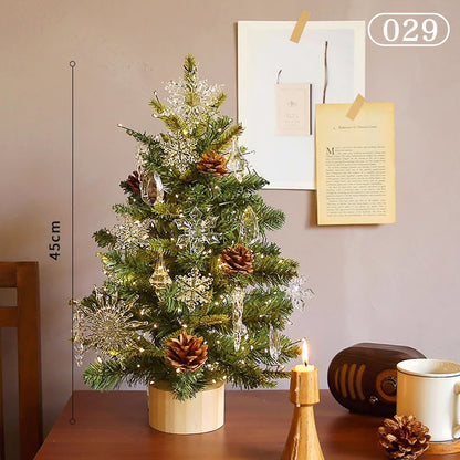 クリスマスツリー ledライト付き オーナメント付き 卓上 飾り おしゃれ 北欧 ナチュラル 足隠し 60cm 45cm 40cm クリスマスグッズ