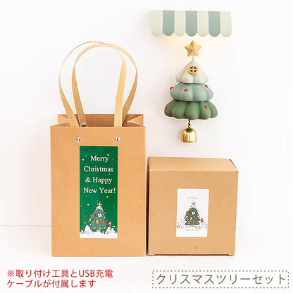 ドアベル LED付き かわいい おしゃれ クリスマスツリー マグネット 両面テープ付き ドアチャイム 引き戸 開き戸 癒し カフェ 喫茶店 飲食店 玄関ベル 防犯チャイム クリスマスギフト クリスマスプレゼント クリスマスグッズ