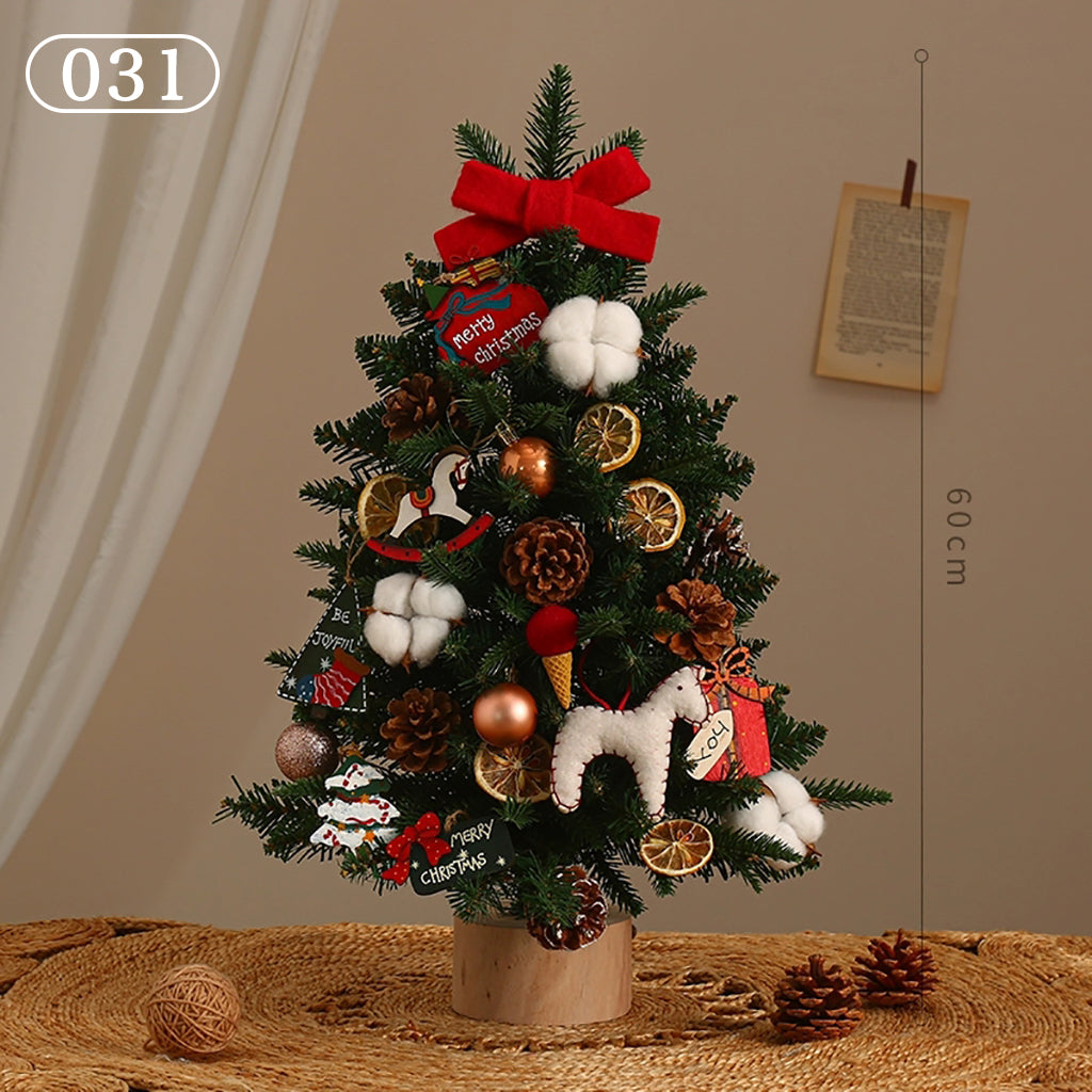 クリスマスツリー ledライト付き オーナメント付き 卓上 飾り おしゃれ 北欧 ナチュラル 足隠し 60cm 45cm 40cm クリスマスグッズ