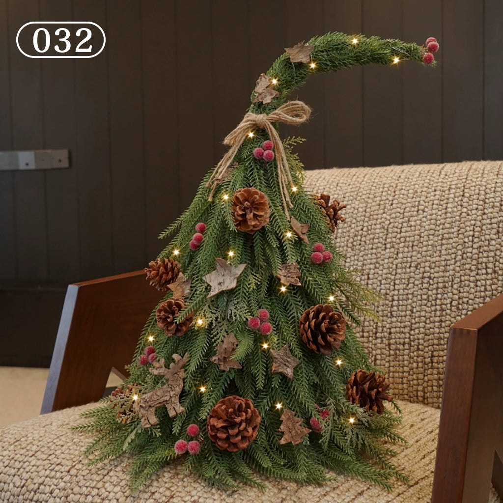 クリスマスツリー ledライト付き オーナメント付き 卓上 飾り おしゃれ 北欧 ナチュラル 足隠し 60cm 45cm 40cm クリスマスグッズ