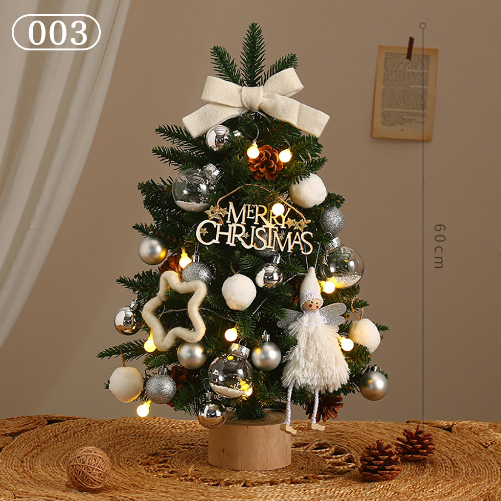 クリスマスツリー ledライト付き オーナメント付き 卓上 飾り おしゃれ 北欧 ナチュラル 足隠し 60cm 45cm 40cm クリスマスグッズ