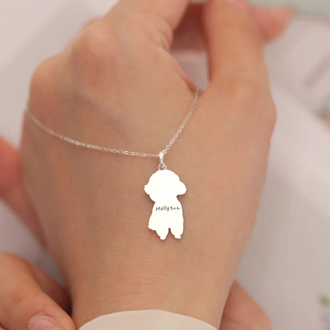 【写真入り 名入れ】シルバー925 ネックレス S925 シルバー 金属アレルギー対応 レディース ペンダント オーダーメイド オリジナル ペット プレゼント ギフト ペット供養 思い出 オーダー オリジナルグッズ メモリアルグッズ