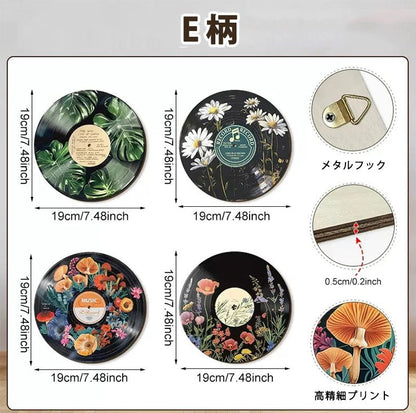 【4点セット】 木製 壁飾り ボヘミアン風 ウォールアート アートパネル ウォールデコレーション ラウンド 壁掛け 透かし彫り シルエット インテリア おしゃれ 丸型 北欧風 ナチュラル - RabbPig