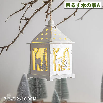 置物 ミニチュア ドールハウス ジオラマ 建築模型 クリスマス 新年 DIYキット LED照明付き 町 商店街 繁華街 路地 インテリア ディスプレイ 北欧 クリスマスグッズ