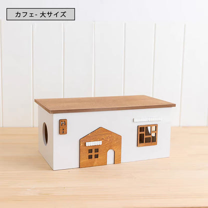 ケーブルボックス ケーブル収納 可愛い 小屋型 ケーブル収納 木製 コンパクト コードケース 配線収納 タップ収納 コードボックス タップボックス 配線カバー 配線 隠す コード 収納 コンセントボックス ケーブル 整理 リビング