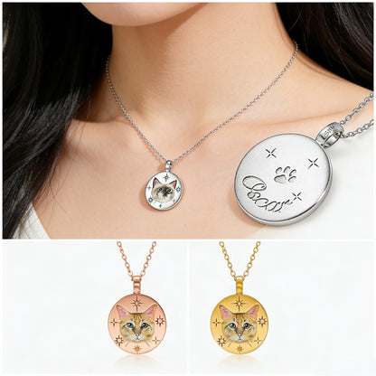 【写真入り 名入れ】ネックレス ステンレス ペンダント 金属アレルギー対応 写真 レディース ペンダント オーダーメイド オリジナル ペット プレゼント ギフト ペット供養 思い出 オーダー オリジナルグッズ メモリアルグッズ