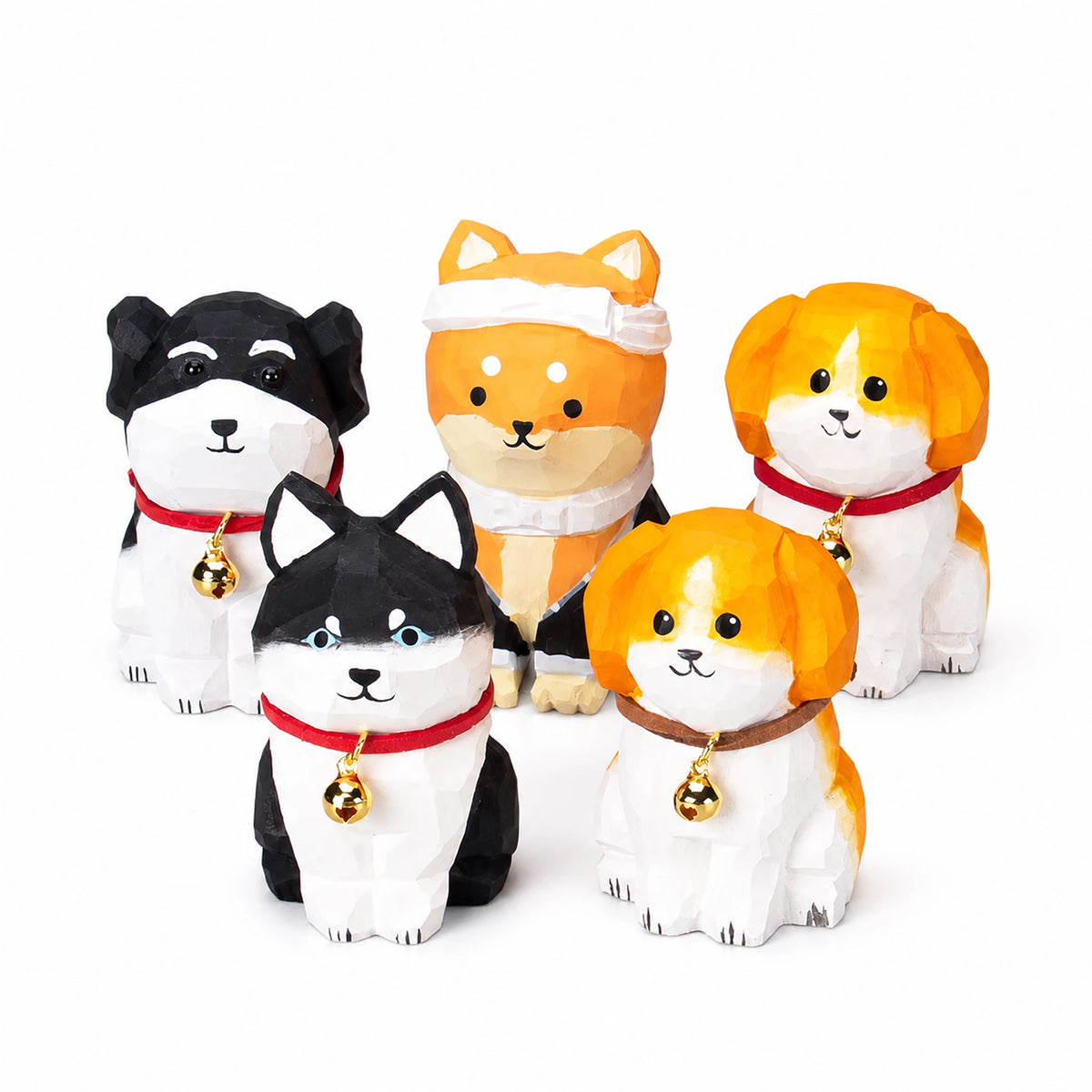 ミニチュア おすわり子犬 木製 可愛い 手作り 木彫り 犬グッズ 置物 癒し 厄除け 開運 オブジェ 小さい 玄関 風水 引越し祝い 贈り物 プレゼント 幸運 木製雑貨（副本）