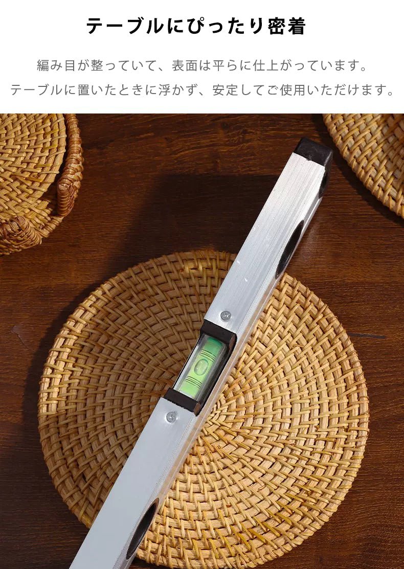 ラタンコースター 鍋敷き 丸 断熱 ラタン コースター 8cm 10cm 13cm 16cm 18cm 20cm 可愛い 洗える 手作り 籐編み エスニック バリ雑貨 トレー ソーサー 天然素材 ナチュラル - RabbPig