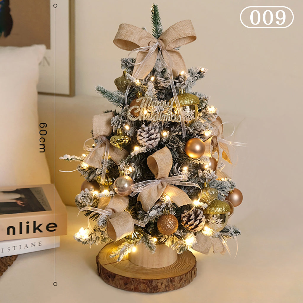 クリスマスツリー ledライト付き オーナメント付き 卓上 飾り おしゃれ 北欧 ナチュラル 足隠し 60cm 45cm 40cm クリスマスグッズ