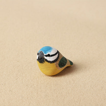 2点セット 鳥 木彫り 置物 鳥グッヅ バッグチャーム 癒し ナチュラル 可愛い 手作り 厄除け オブジェ ストラップ 小さい 玄関 風水 引越し祝い 贈り物 プレゼント 幸運 お守りストラップ ミニチュア 木製雑貨