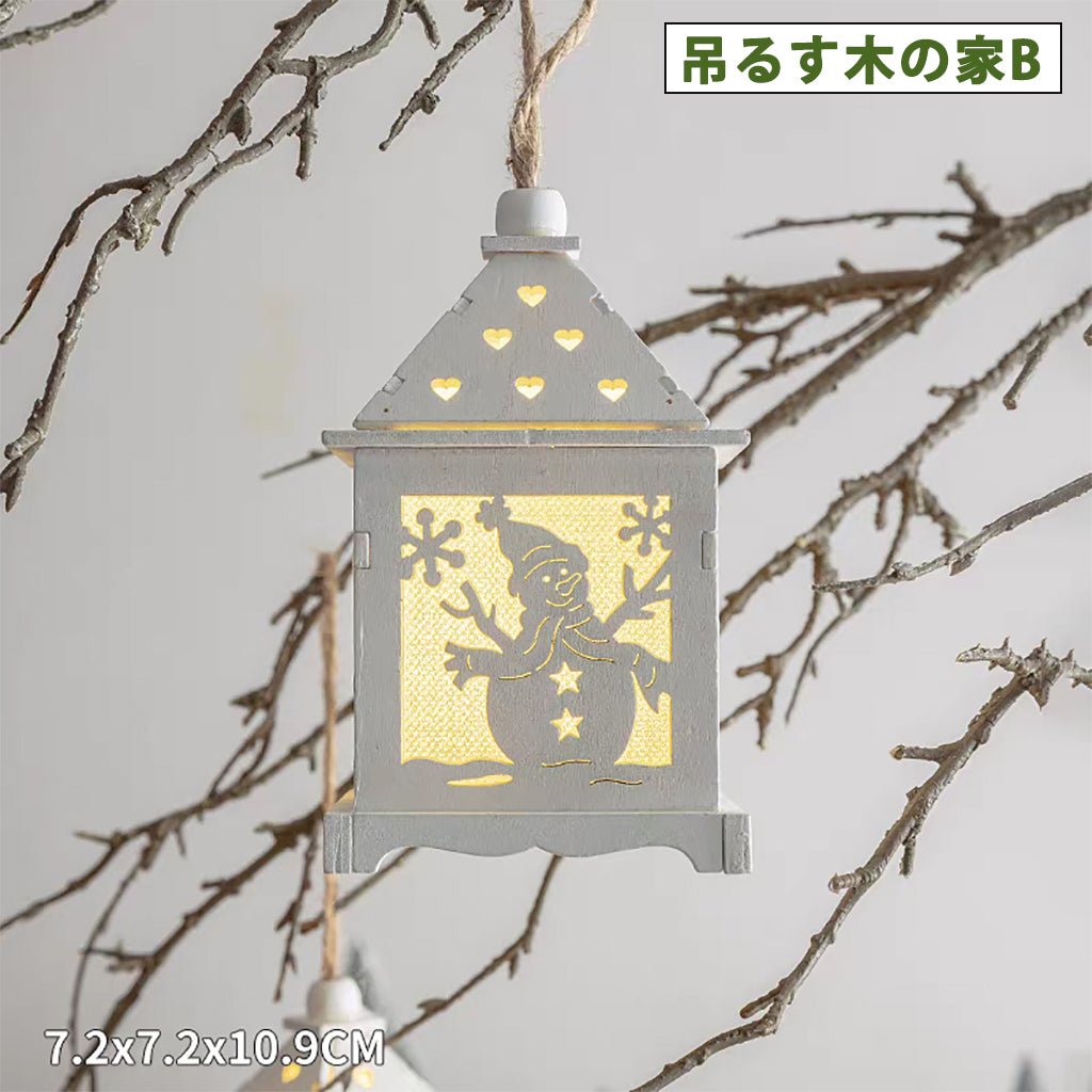 置物 ミニチュア ドールハウス ジオラマ 建築模型 クリスマス 新年 DIYキット LED照明付き 町 商店街 繁華街 路地 インテリア ディスプレイ 北欧 クリスマスグッズ - RabbPig