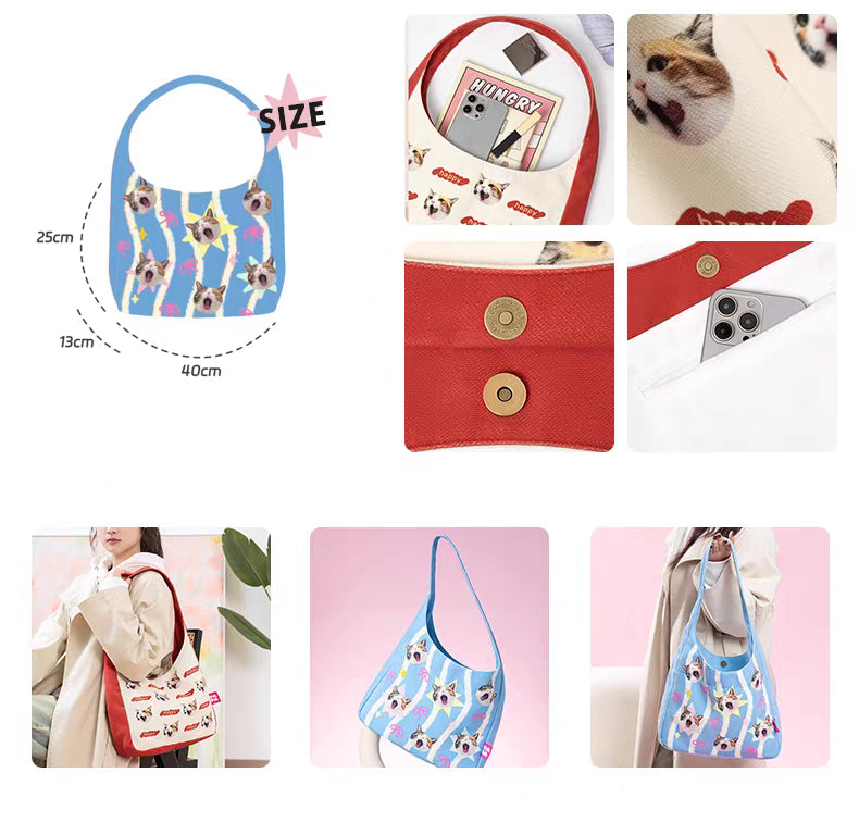 オーダーメイドでお写真や画像から作れる、丈夫なキャンバス生地のトートバッグ。日常にも旅行にも、思い出が寄り添う一品。