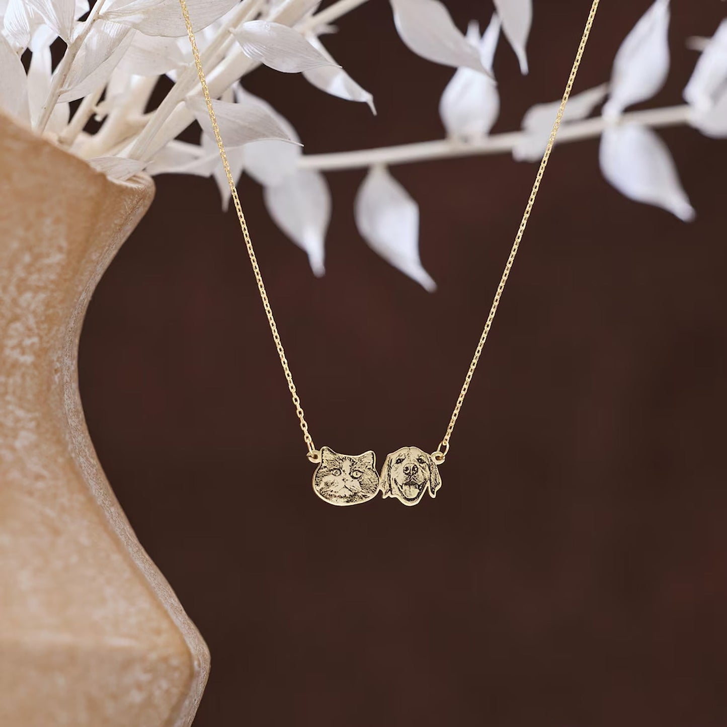 【写真刻印 名入れ】ネックレス ステンレス ペンダント 金属アレルギー対応 写真 レディース ペンダント オーダーメイド オリジナル ペット プレゼント ギフト ペット供養 思い出 オーダー オリジナルグッズ メモリアルグッズ - RabbPig