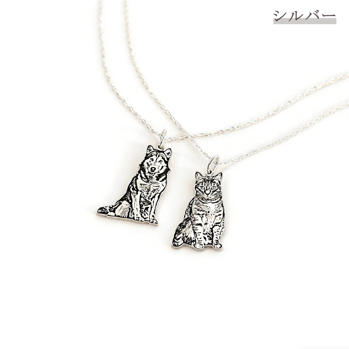 【写真刻印 名入れ】ネックレス ステンレス ペンダント 金属アレルギー対応 写真 全身刻印 レディース オーダーメイド オリジナル ペット プレゼント ギフト ペット供養 思い出 オーダー オリジナルグッズ メモリアルグッズ - RabbPig