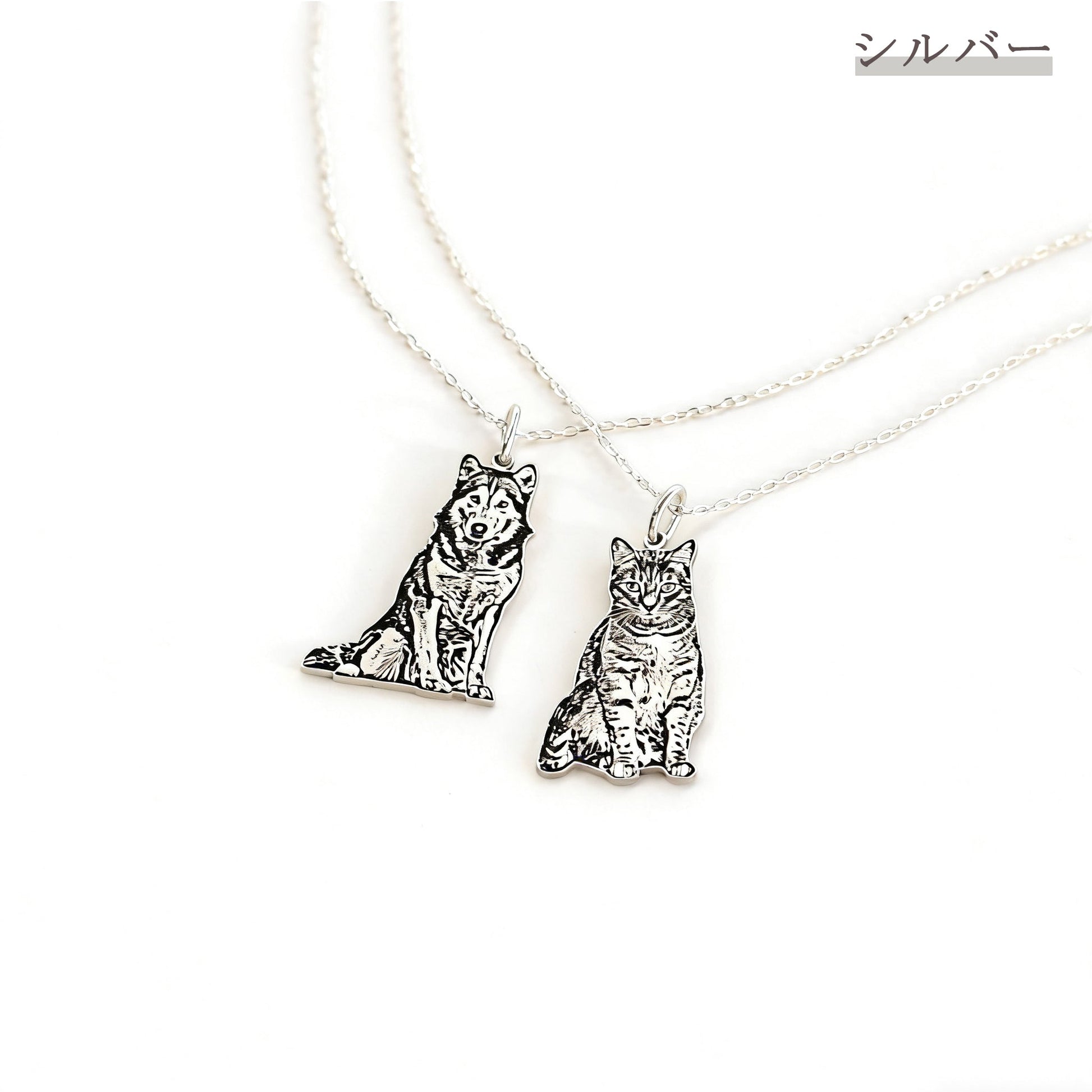 【写真刻印 名入れ】ネックレス ステンレス ペンダント 金属アレルギー対応 写真 全身刻印 レディース オーダーメイド オリジナル ペット プレゼント ギフト ペット供養 思い出 オーダー オリジナルグッズ メモリアルグッズ - RabbPig