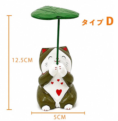 ミニチュア 蓮の葉 木製 可愛い 手作り 木彫り 動物 置物 癒し 厄除け 祈願 開運 オブジェ 小さい 玄関 風水 引越し祝い 贈り物 プレゼント 縁起物 木製雑貨 - RabbPig