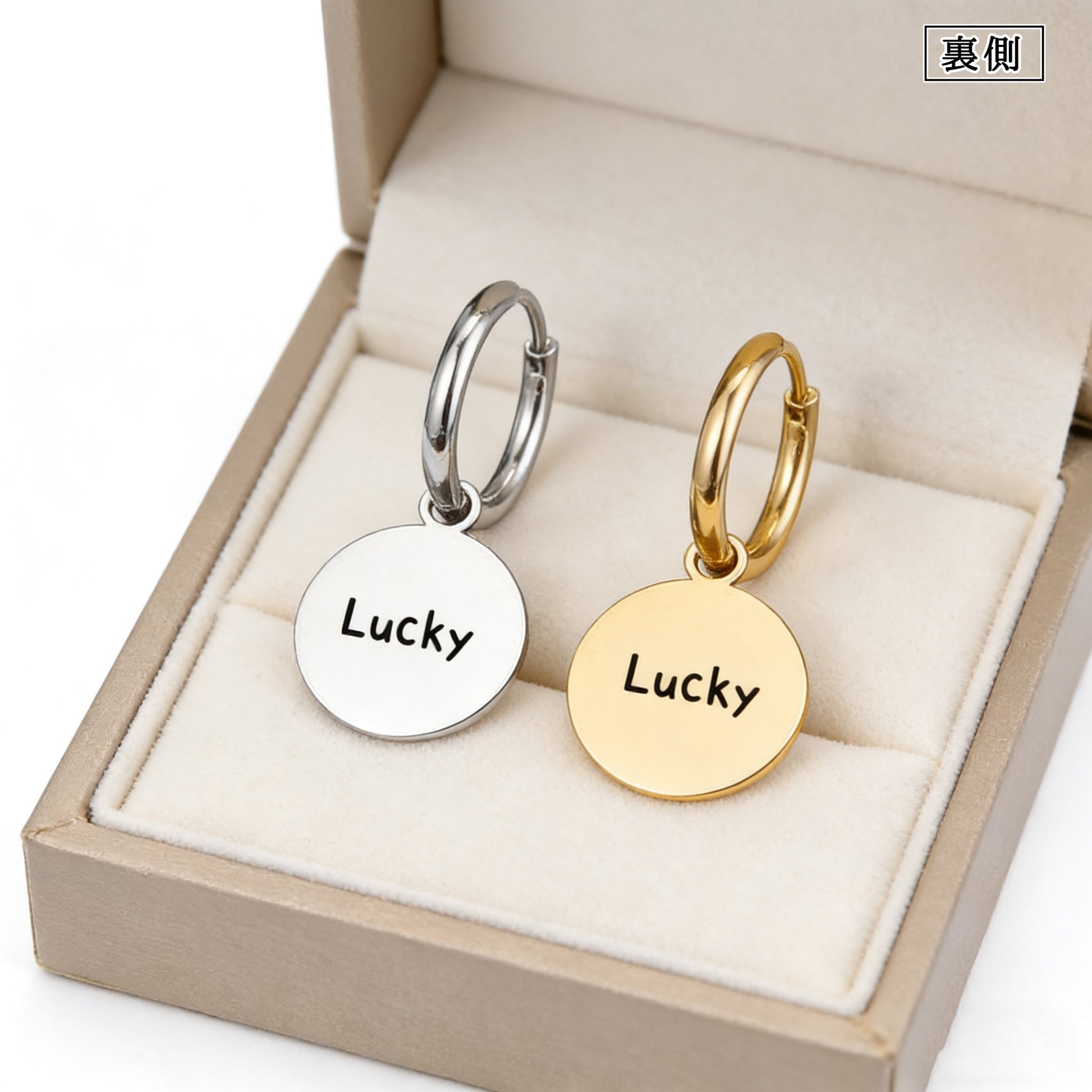 【写真刻印 名入れ】ピアス フープピアス ステンレス 金属アレルギー対応 写真 レディース ペンダント オーダーメイド オリジナル ペット プレゼント ギフト ペット供養 思い出 オーダー オリジナルグッズ メモリアルグッズ - RabbPig