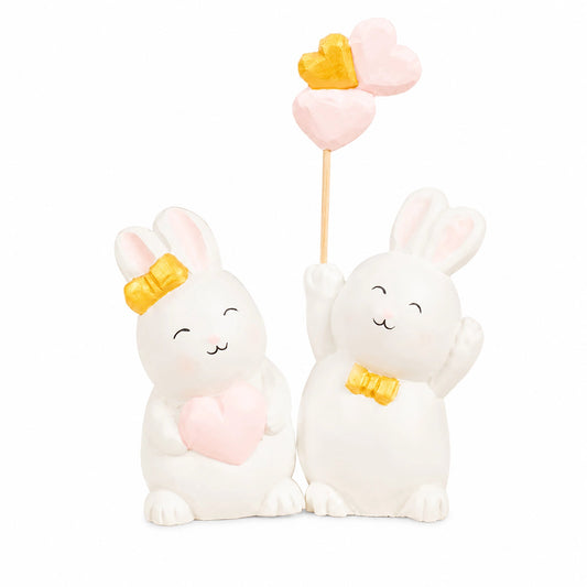ミニチュア にこにこうさぎ 木製 可愛い 手作り 木彫り 置物 癒し 厄除け 開運 オブジェ 小さい 玄関 風水 引越し祝い 贈り物 プレゼント 幸運 木製雑貨 - RabbPig