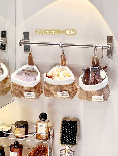 ウォールポケット 小物入れ 壁掛け収納 吊り下げ収納バッグ 布製 大容量 折りたたみ キッチン リビング バスケット ケース かご 北欧 雑貨 ナチュラル収納 - RabbPig